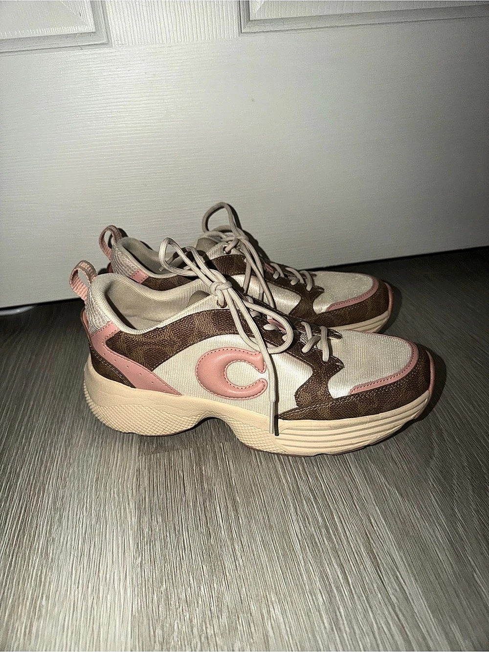 Coach C242 Women's Sneakers Brown & Pink US 8.5